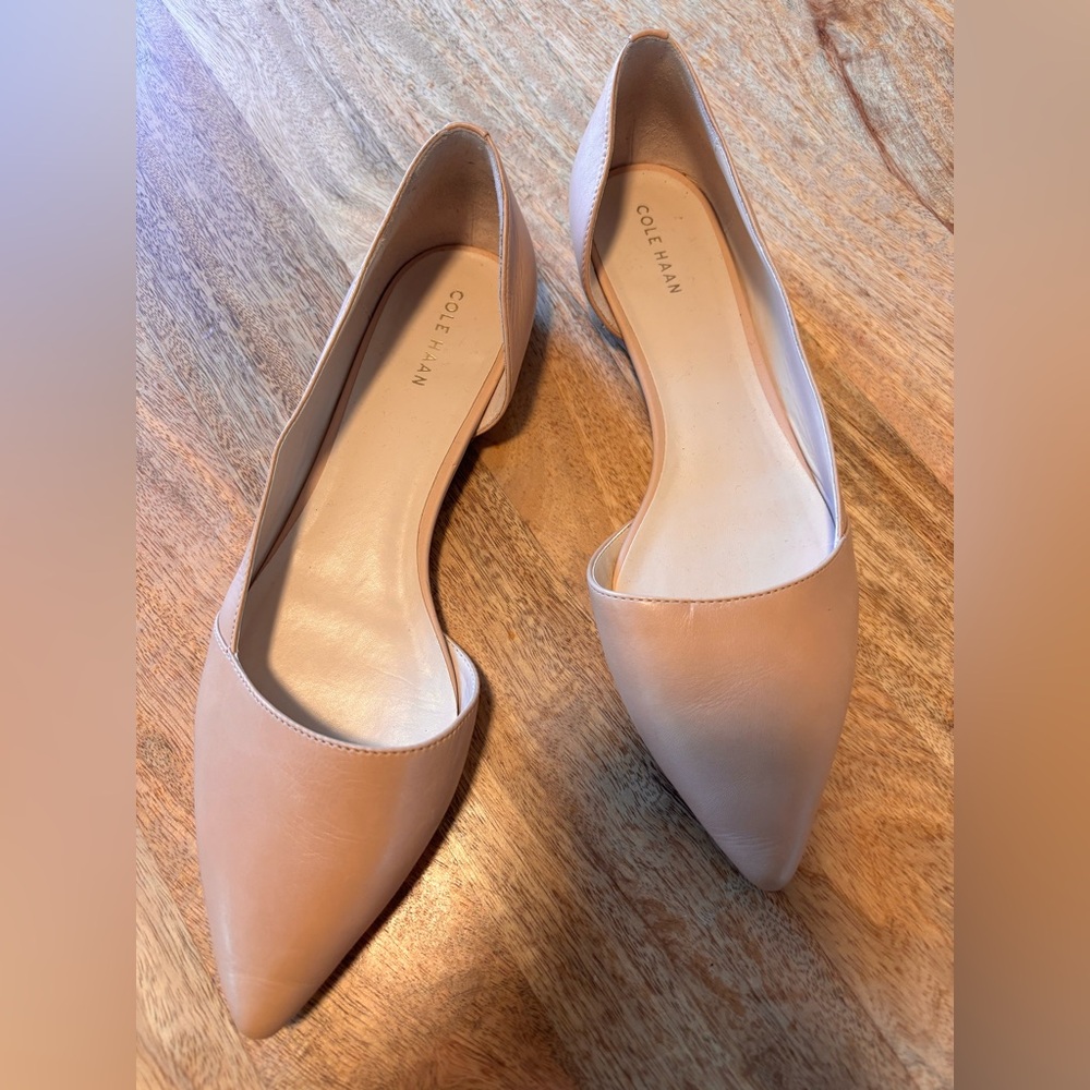 Cole Haan Women's Beige Pointed Flats